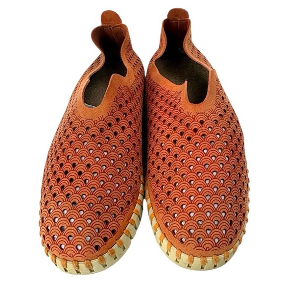 Ilse Jacobsen Tulip Laser-Cut Comfort Slip On Shoes Camelia Orange US 10 EU41 - Picture 2 of 15